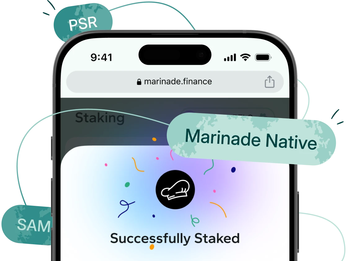 You can stake your SOL with Marinade Finance with just one click.